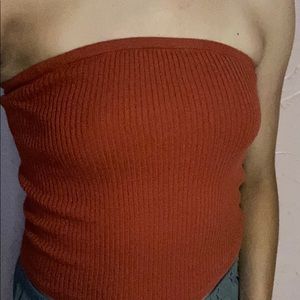 Dark orange tube top